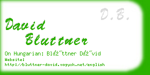 david bluttner business card